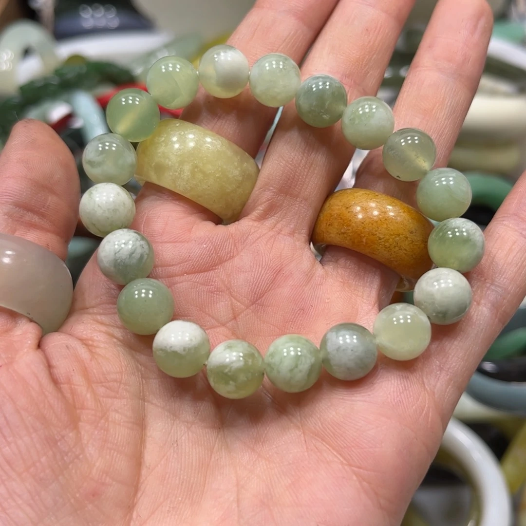 蛇纹石玉手链未镶嵌