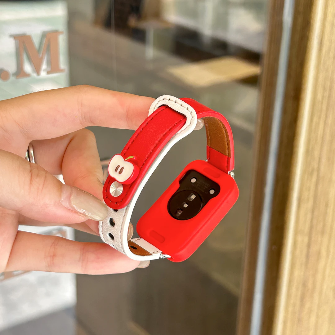 适用华为手环10/9表带8双钉平纹7荣耀手环10/9创意贴片替换带配件