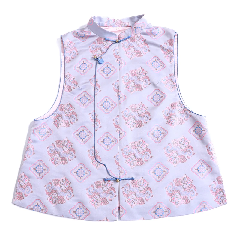 「心想事成」乐锦坊 宋锦 复古中国风原创设计感刺绣汉服女装马甲