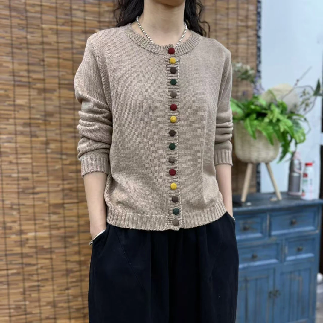 9352新款春季洋气时尚减龄气质简约针织开衫