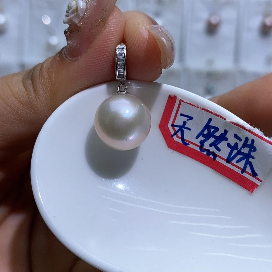 淡水珍珠吊坠(赠链)银S925镶嵌