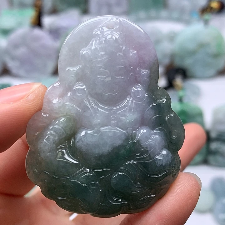 翡翠未镶嵌颈饰黄财神爷福利