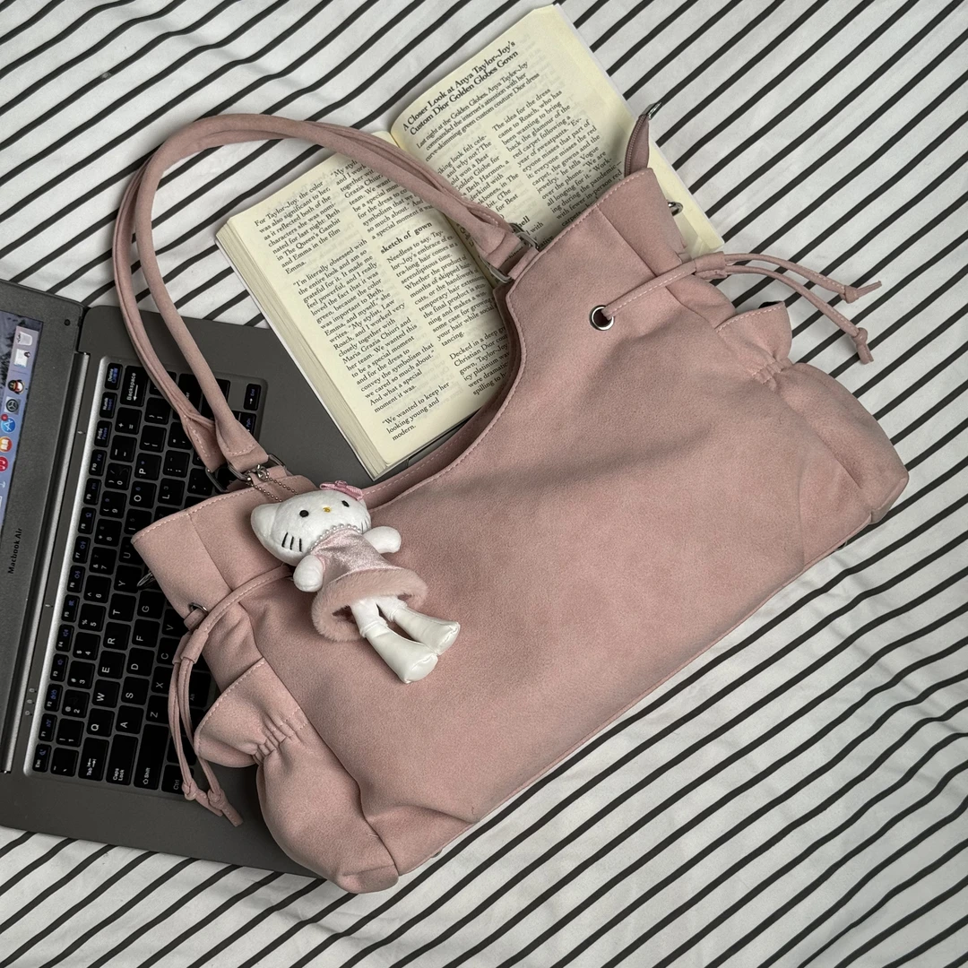 一张同学【长约40宽10高20cm】时尚单肩腋下包C8679粉