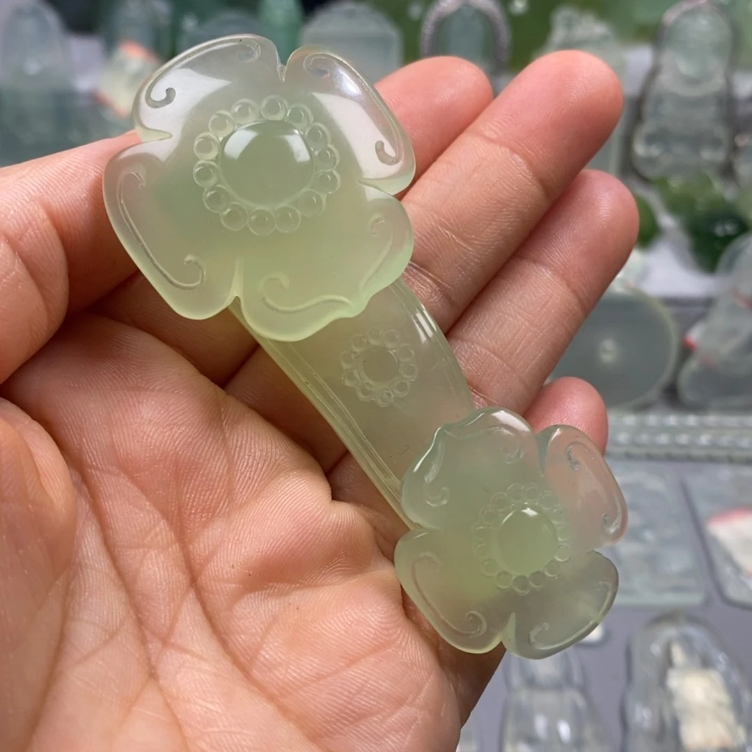 蛇纹石玉未镶嵌手把件