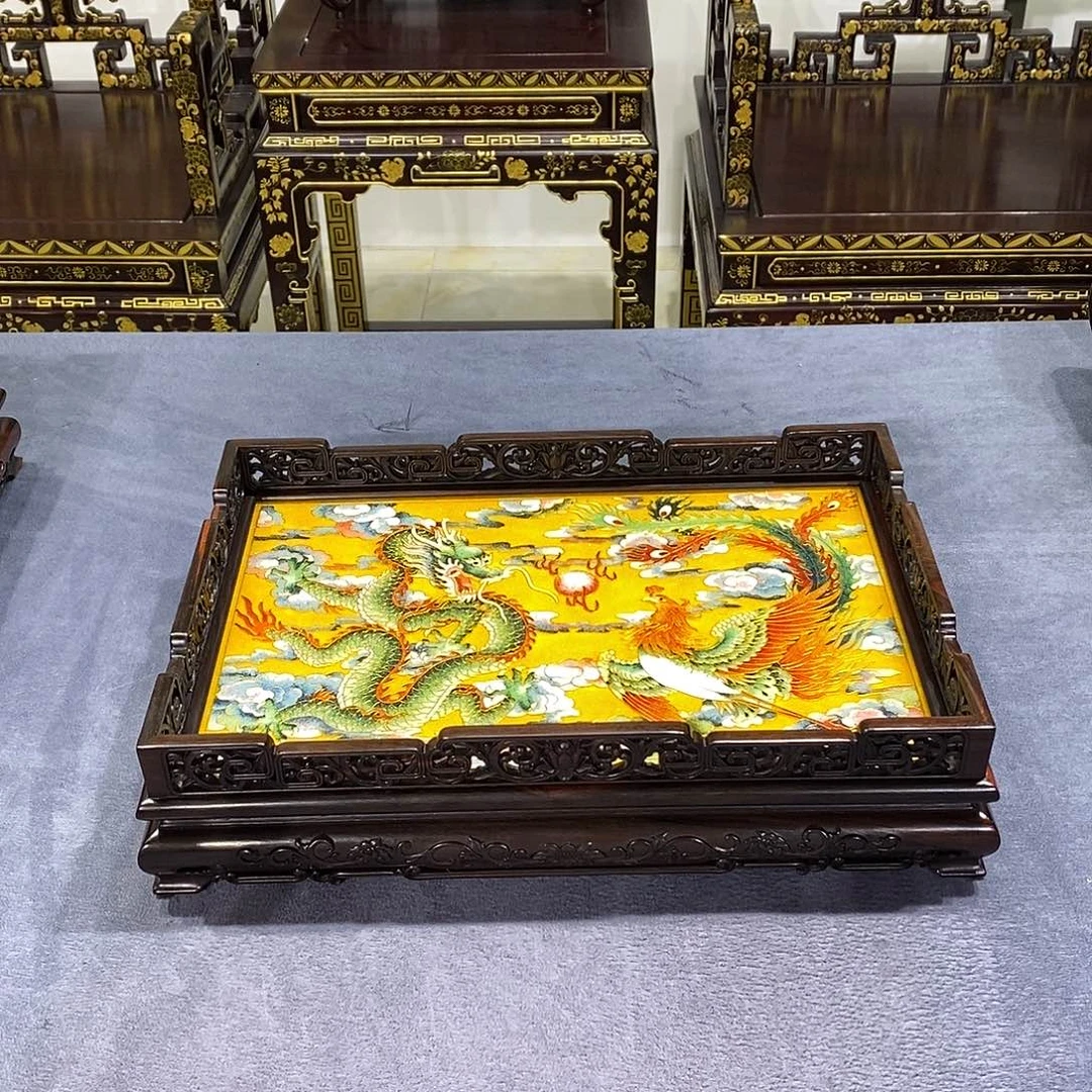 小***人红酸枝木类成套家具茶盘