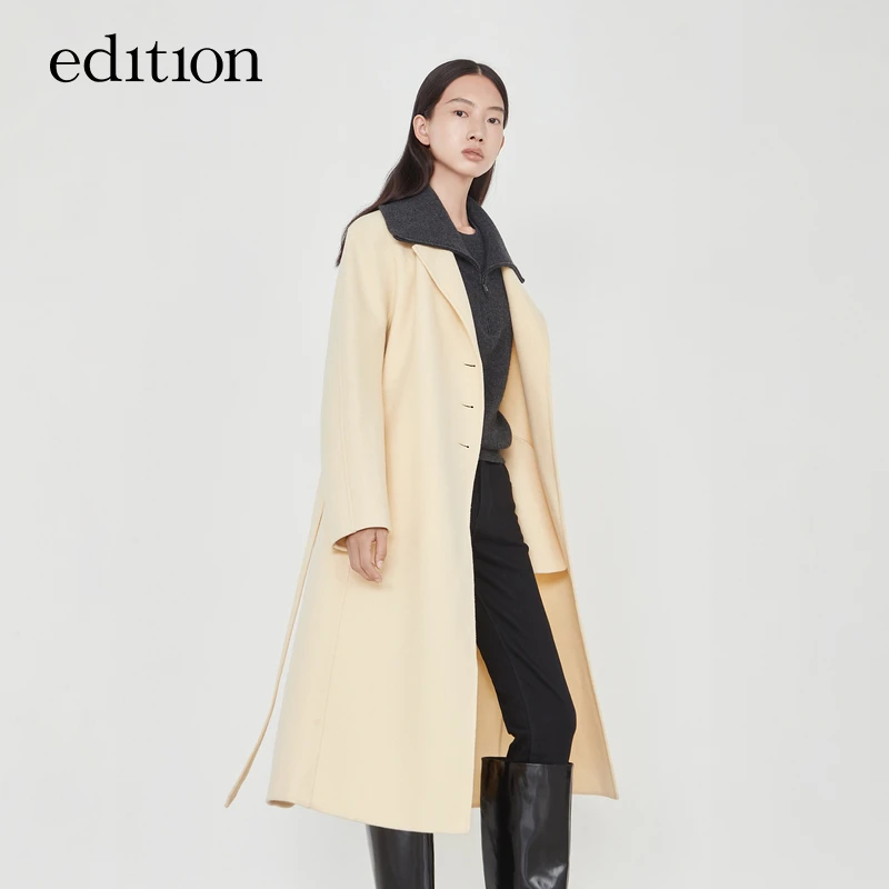 【赵老板专属】edition收腰毛呢大衣美丽诺羊毛#EBB4OVC008