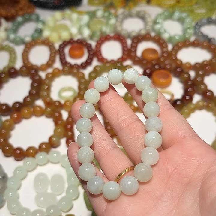 未镶嵌蛇纹石玉手串