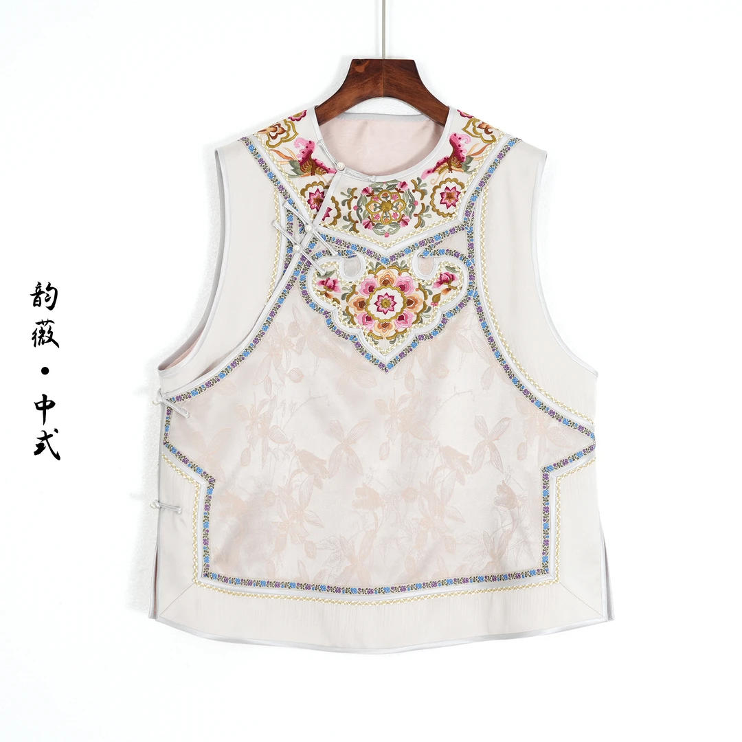 孤品女士上衣马甲中国风传统国风中式重工刺绣马甲0307