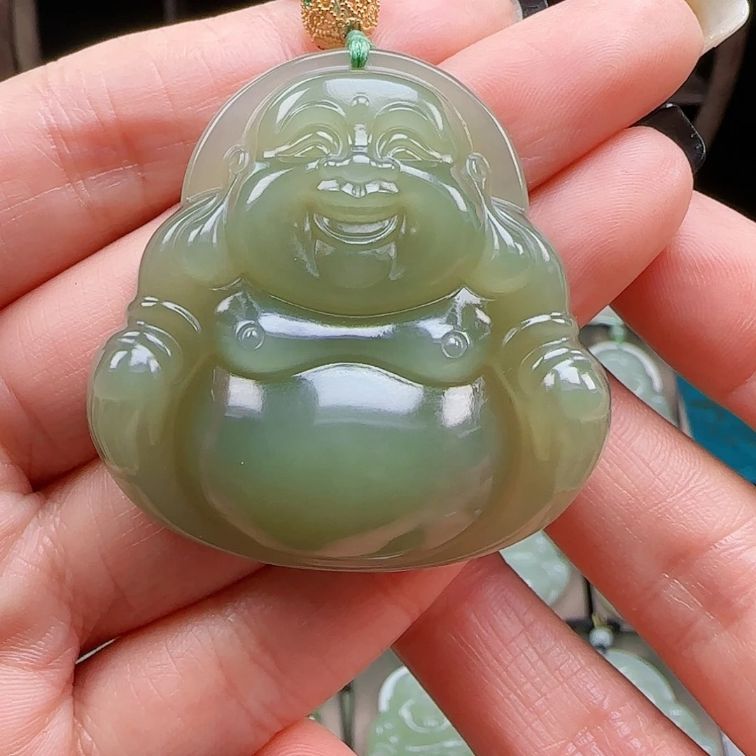 和田玉银S925镀金镶嵌颈饰