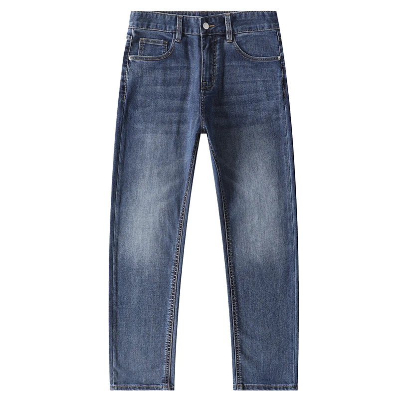 断码清仓汉贤NH84超薄8盎司微弹修身小直筒干爽舒适百搭牛仔裤
