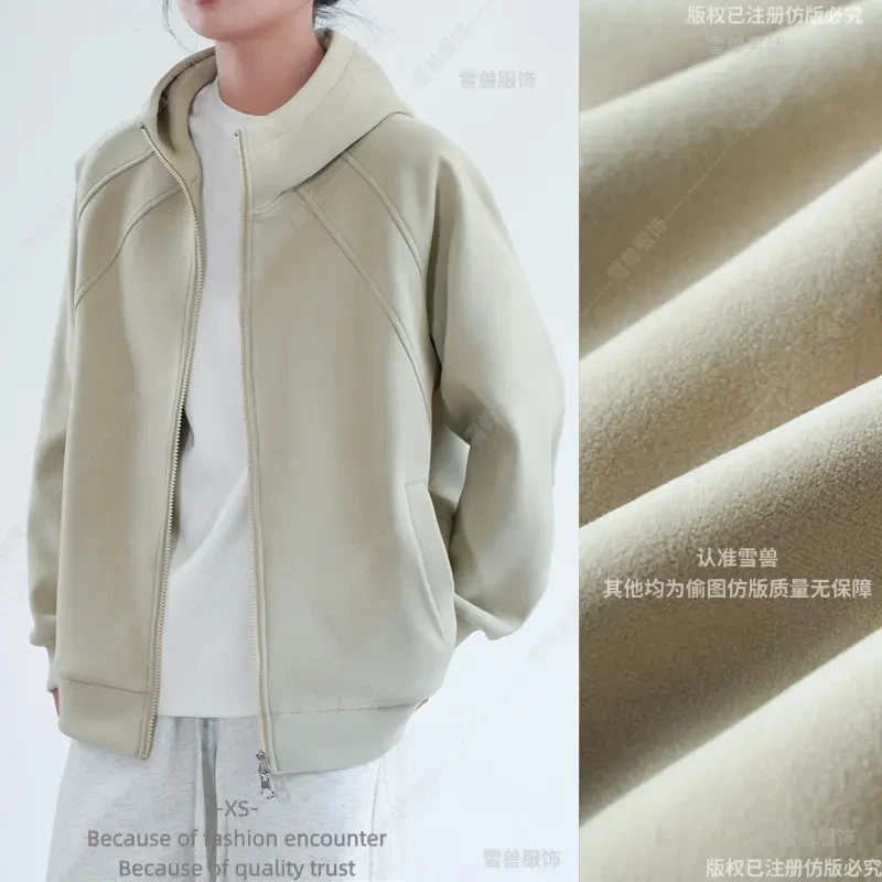XS/雪兽【糯米绒】情侣男女同款少年感新款爆款连帽外套休闲宽松HT