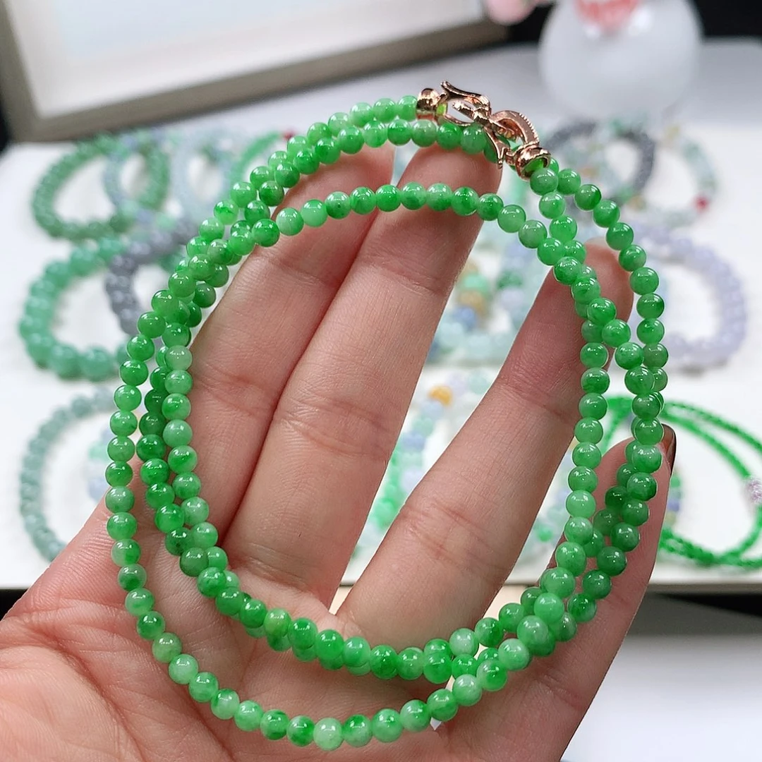 翡翠未镶嵌手链3.8mm