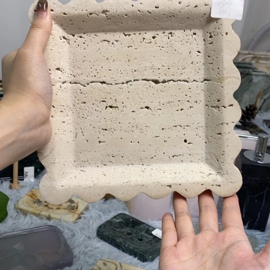 石材天然大理石托盘8017