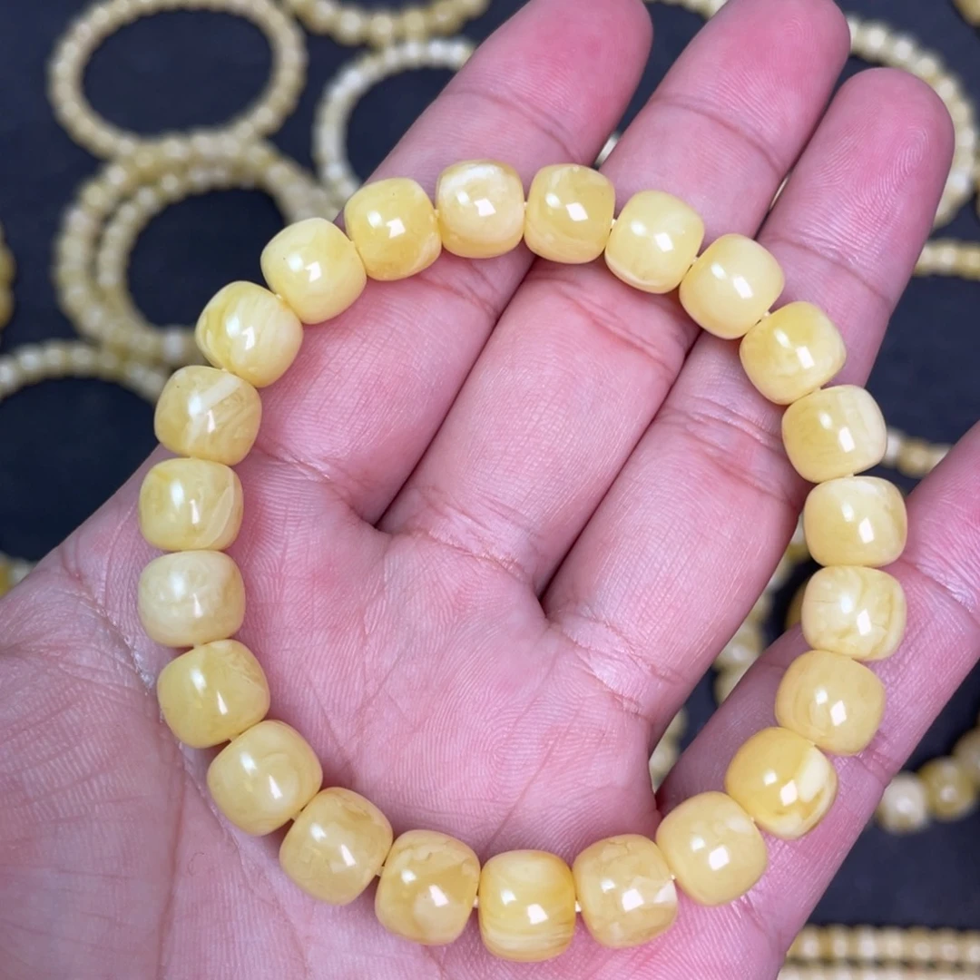 蜜蜡未镶嵌裸石蜜蜡手串9.5mm