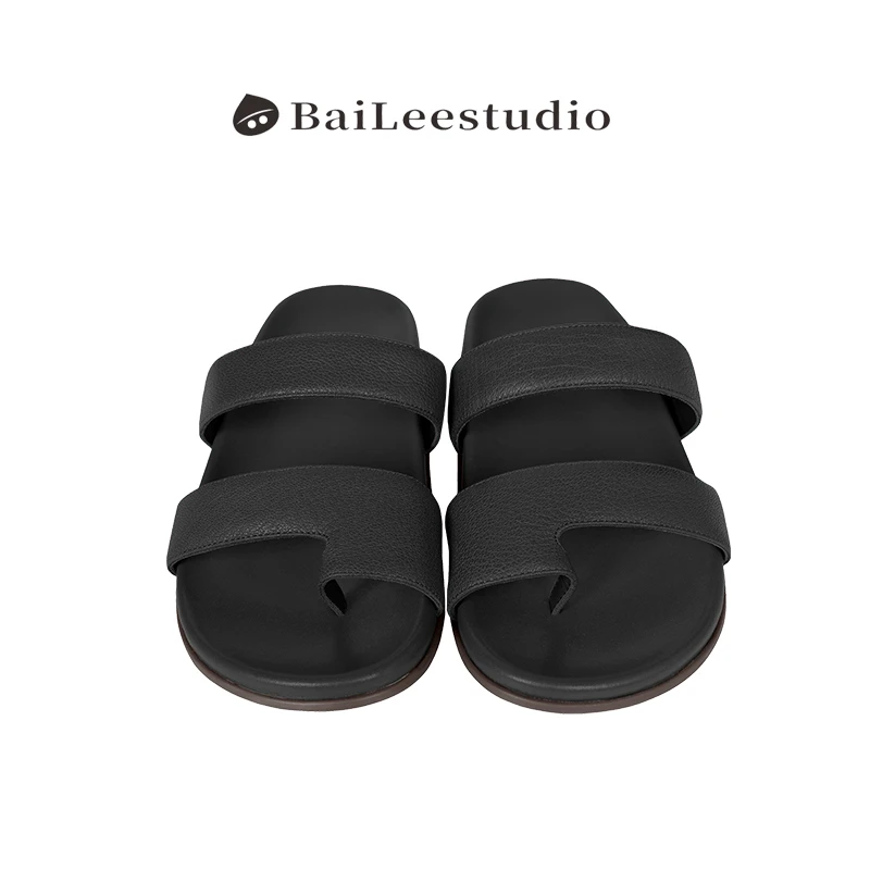 【柏栗良品】法式一字带博肯拖外穿套趾厚底休闲百搭凉拖凉鞋5088