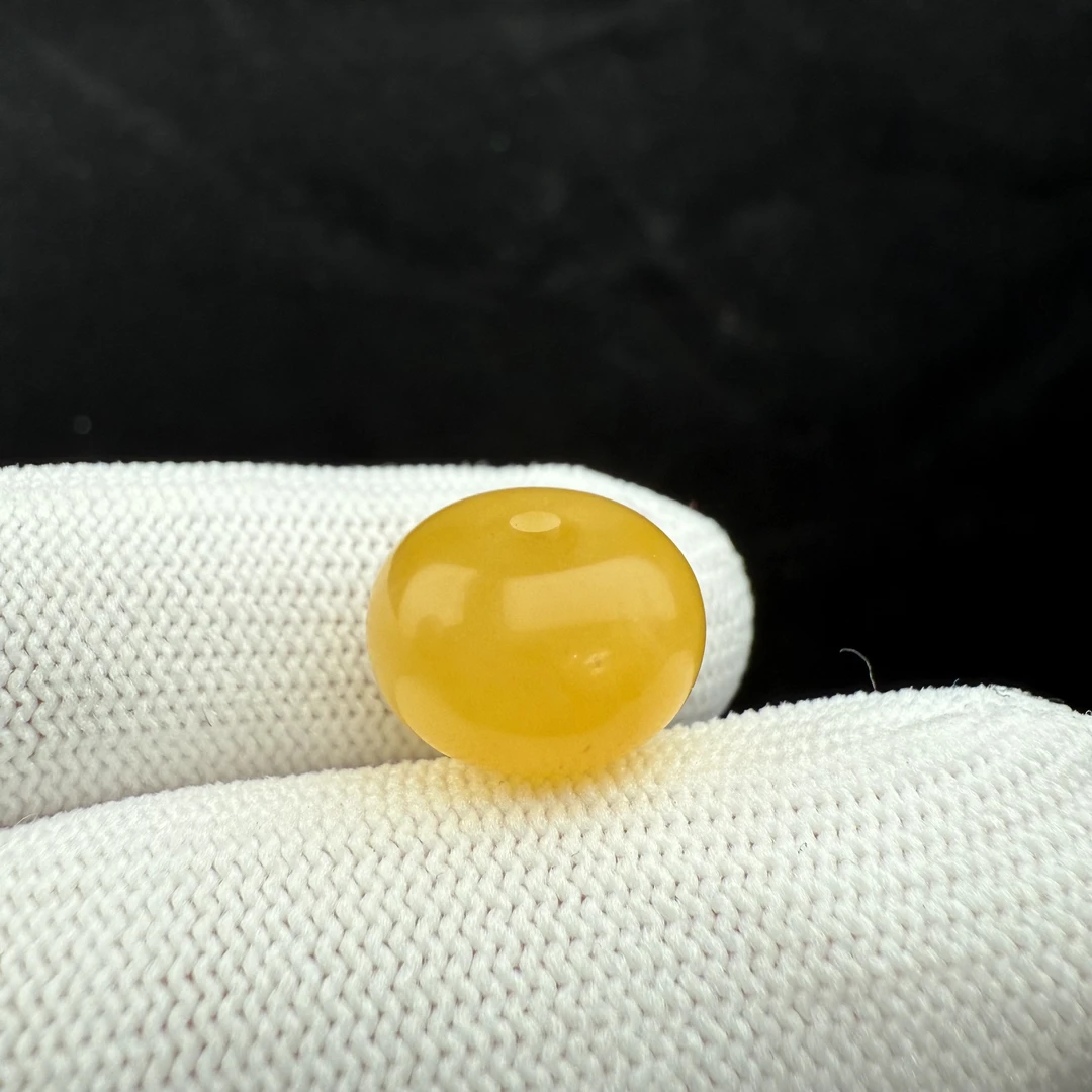 J4084天然原矿蜜蜡墩子13.8*9.3mm支持复检