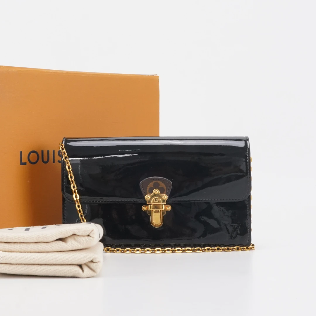 99新 LouisVuitton/路易威登 【诗诗】cherry wood链条包woc漆皮/98