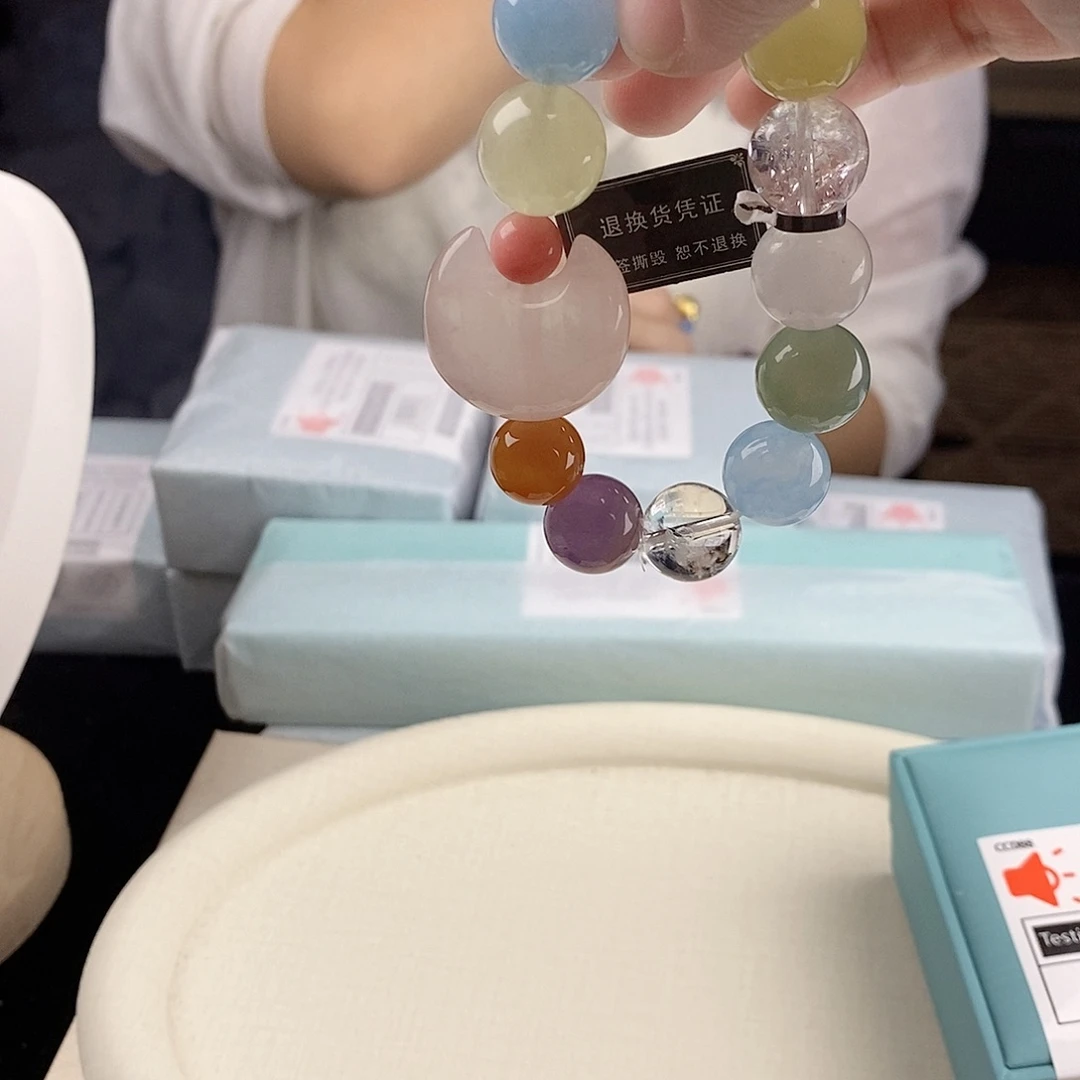 银S925镀金镶嵌手链水晶