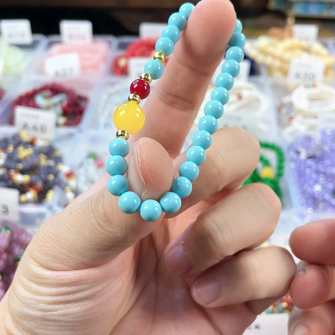 檀香木手串银S925镀金镶嵌