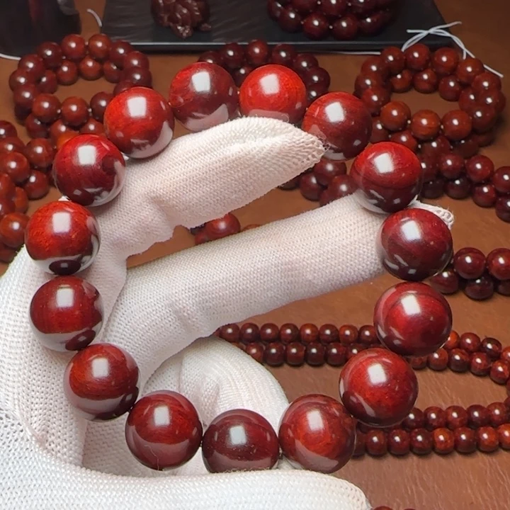 金***榴小叶紫檀手串/手链原生态印度小叶紫檀1.5龙鳞2档5406