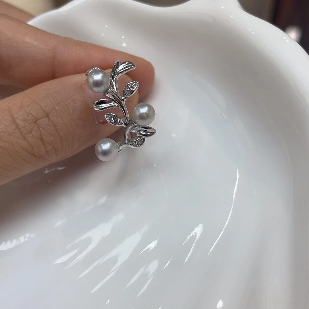 海水珍珠戒指银S925镶嵌
