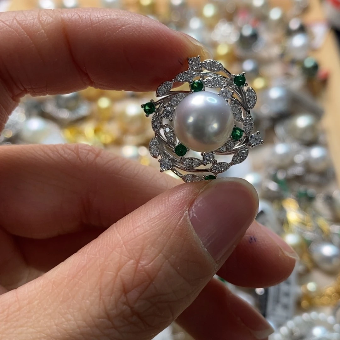 海水珍珠颈饰银S925镶嵌