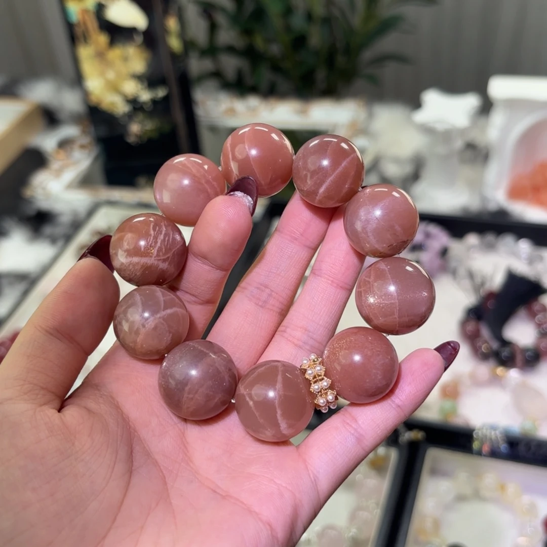 手链银S925镶嵌烟晶