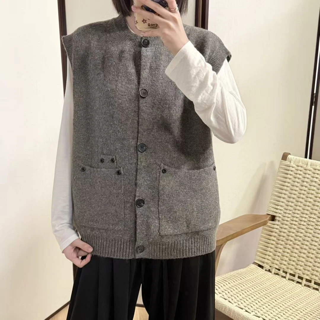 Zoe 原创【小坏天气】超重工多纽扣马甲开衫