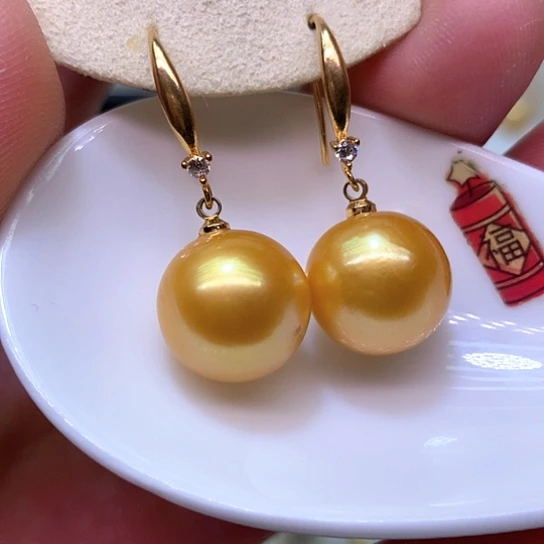 银S925镶嵌淡水珍珠耳饰