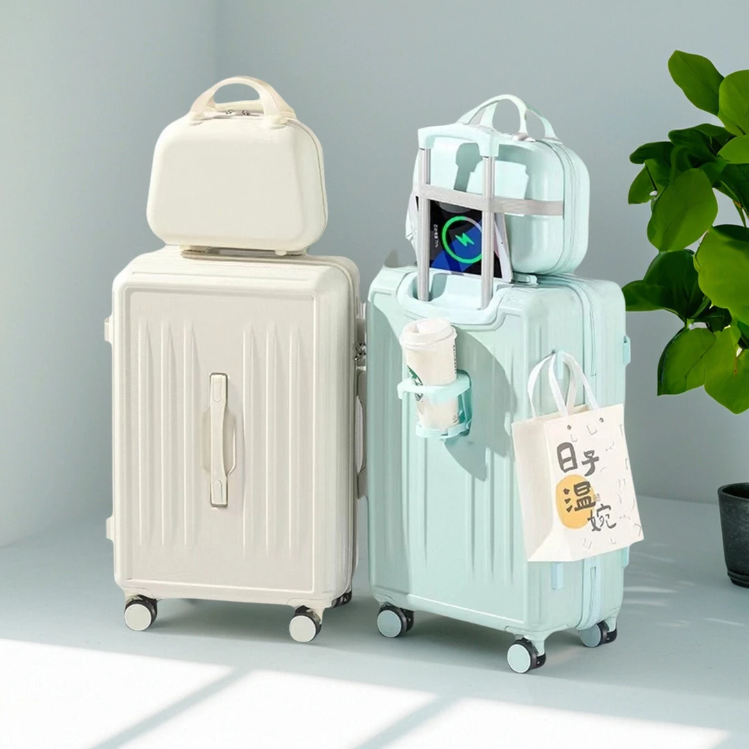 行李箱女新拉杆箱大容量寸旅行登机密皮箱子杯架充电口多功能抗摔