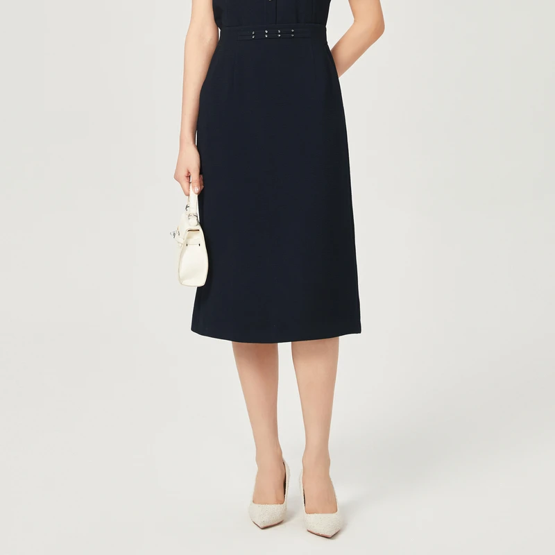 娜尔思时尚气质简约百搭半身裙2025年夏季新款通勤裙子NW02025Q7