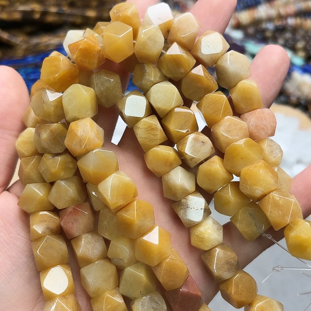 玛瑙/玉髓未镶嵌珠宝半成品卡十米黄玉冲角短条