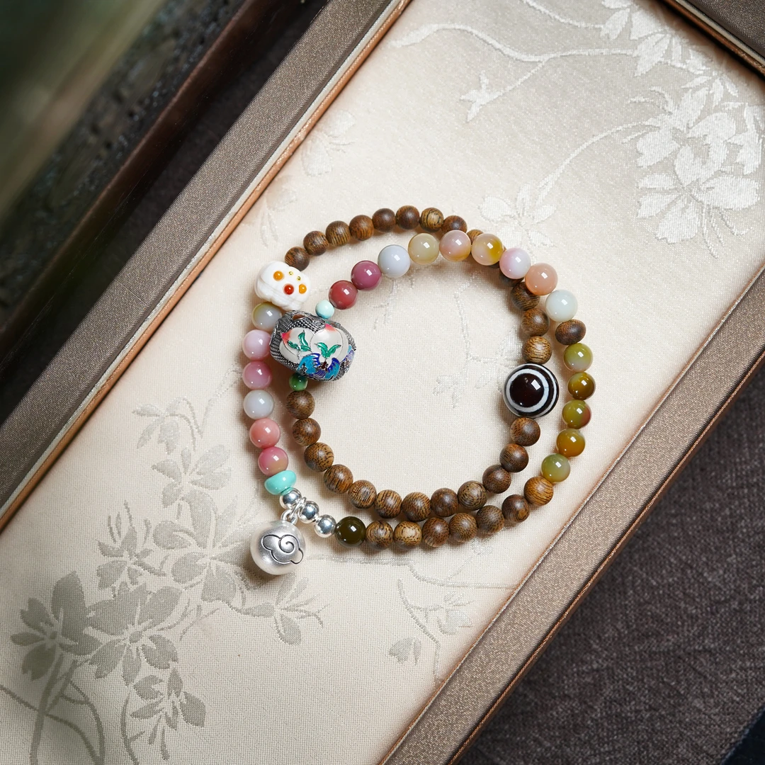 925银银制品  左边婷姐丨S925银多圈手串（B1671）