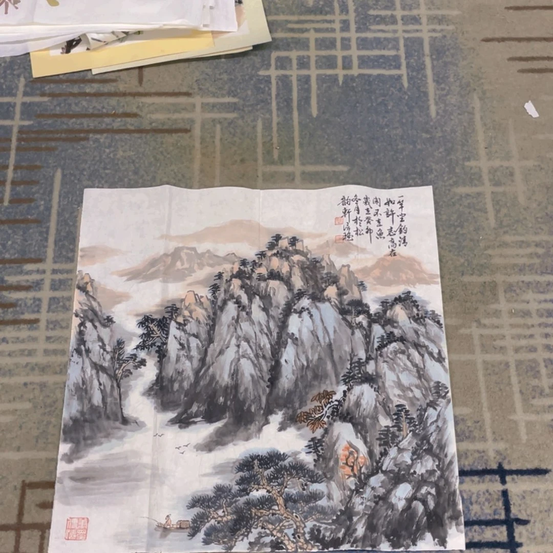 国画60斗方山水11111作品