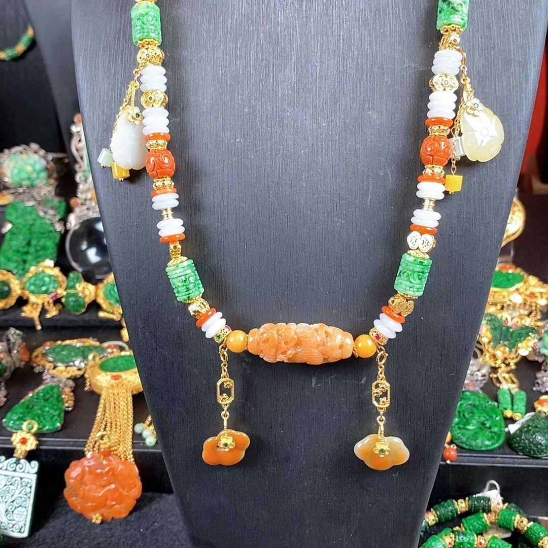 花岗石铁合金项链