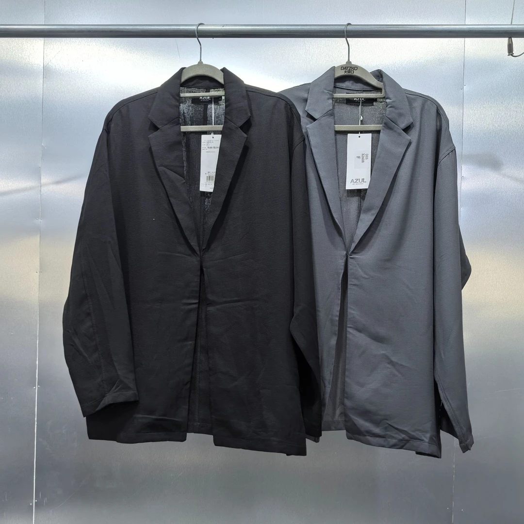 D05-32608-AZU春秋季纯色时尚休闲百搭西服外套