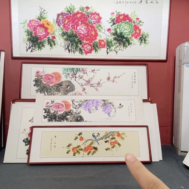 国画165*50尺寸带框包邮送货到家