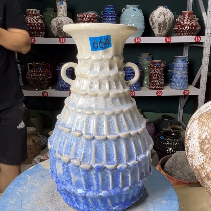 猫***财景德镇陶瓷花盆花器664