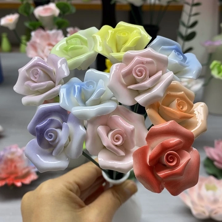 陶瓷陶瓷材料10朵组合