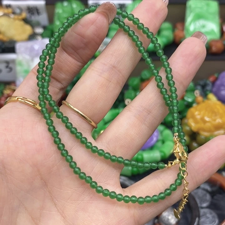 翡翠未镶嵌颈饰项链14