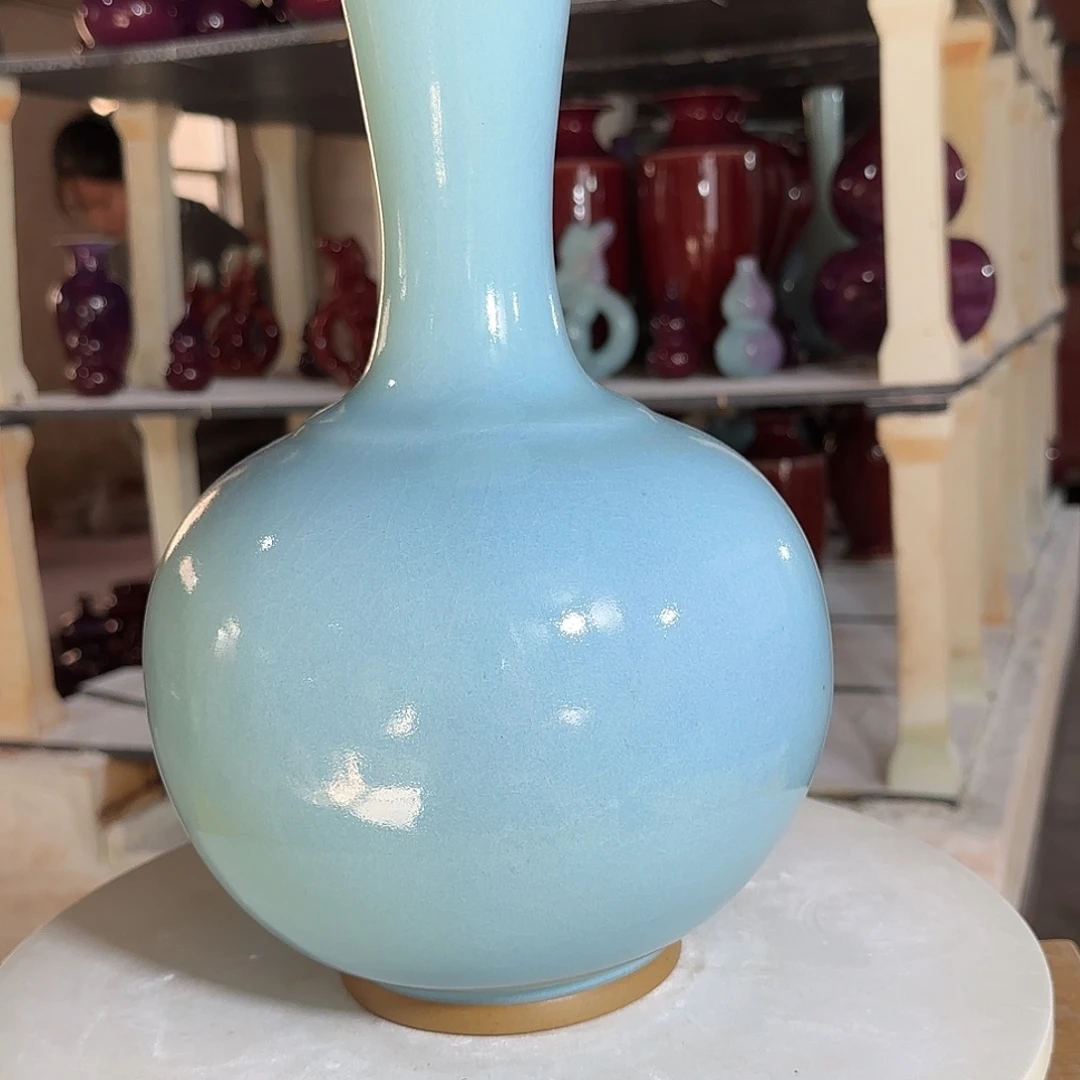 摆件瓷郑家钧窑摆件