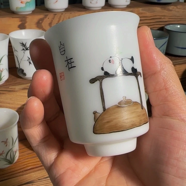 冰种手绘主人杯自在