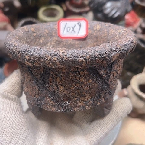 粗陶花盆手工花盆制作