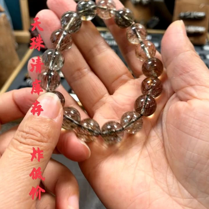 颈饰未镶嵌水晶黑发晶手串饰品