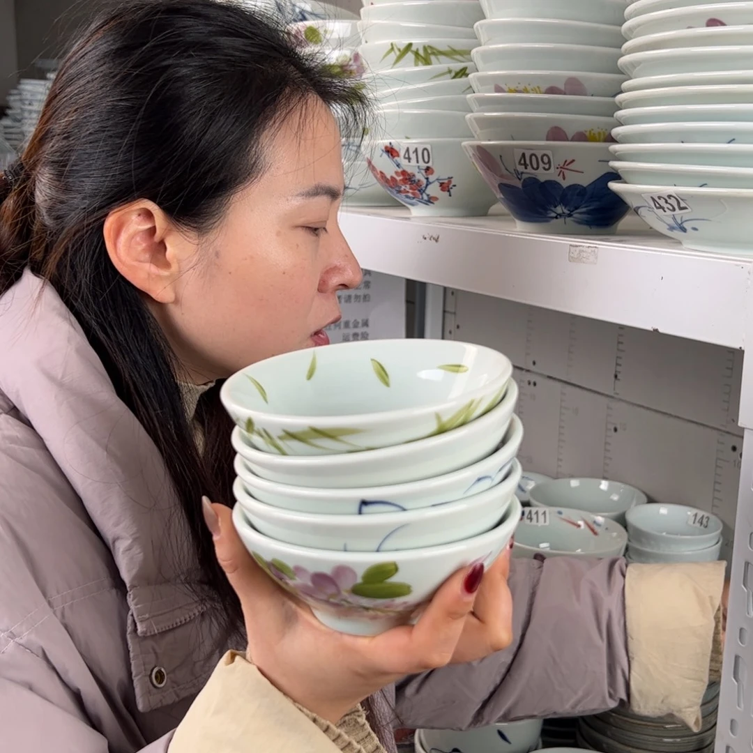 君***微瑕手绘5寸高足碗（6只装）