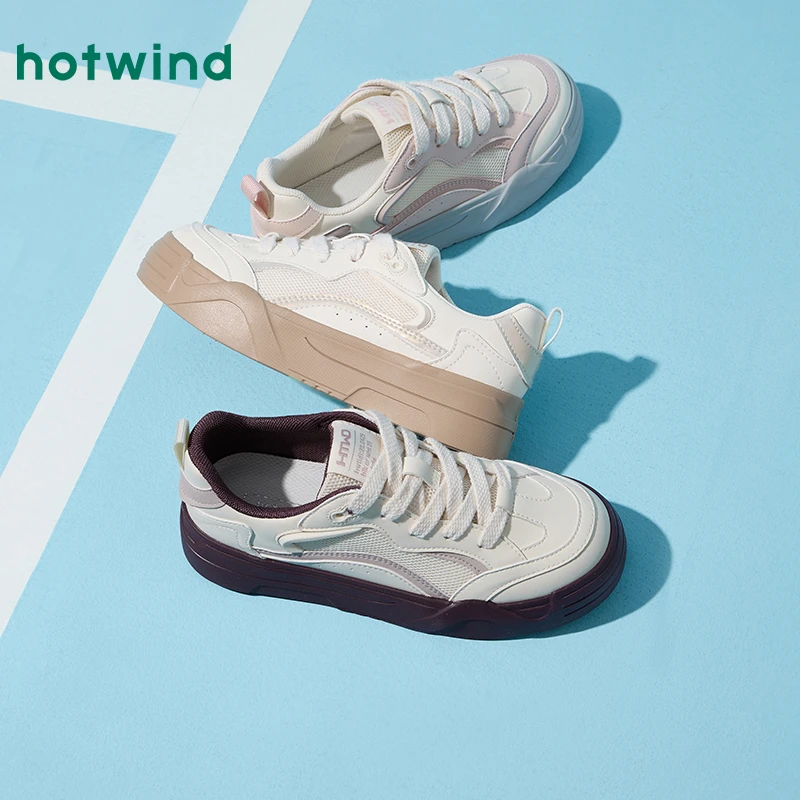 【限定打折款】热风女透气软底厚底增高软弹德训鞋小白鞋H14W25706