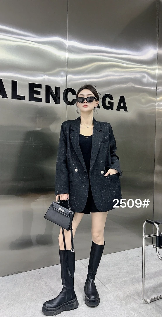 【苏苏精选】2509新品英伦风高端亮晶晶重工细闪西装外套