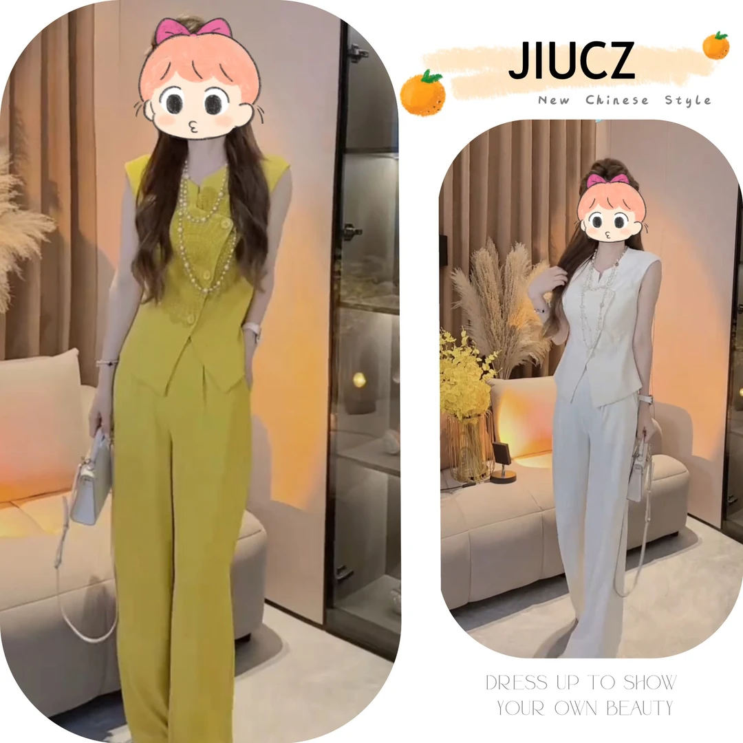 2025夏季新款新中式时尚洋气复古中国风气质两件套U0117