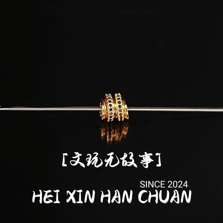 925银银制品 反隔片轴配饰一套尺寸8mm2片6mm4片（黑钻）