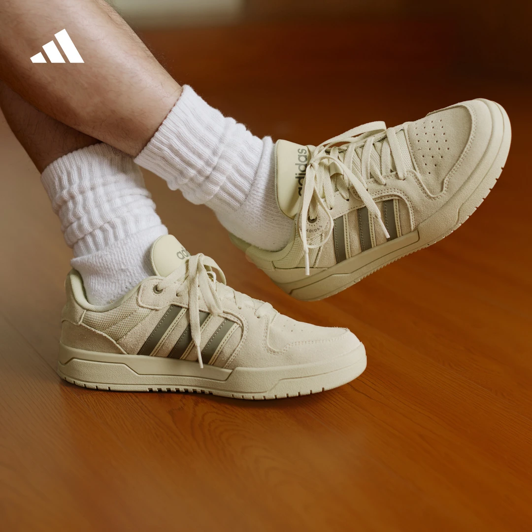 流光风 阿迪达斯 ENTRAP运动板鞋少年感复古篮球鞋男女款JS3007